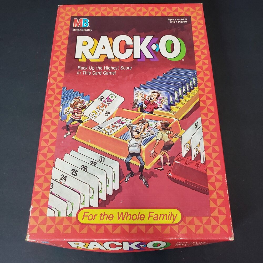 1988 Milton Bradley Rack-O Complete Classic Family Card Game Vintage Box Wear
